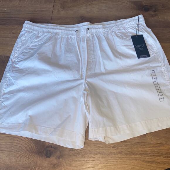VRST Men's‎ 7" Easy Shorts Size XXL White Drawstring Pockets - Picture 1 of 3